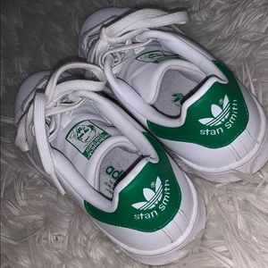 White and green Stan Smith Adidas